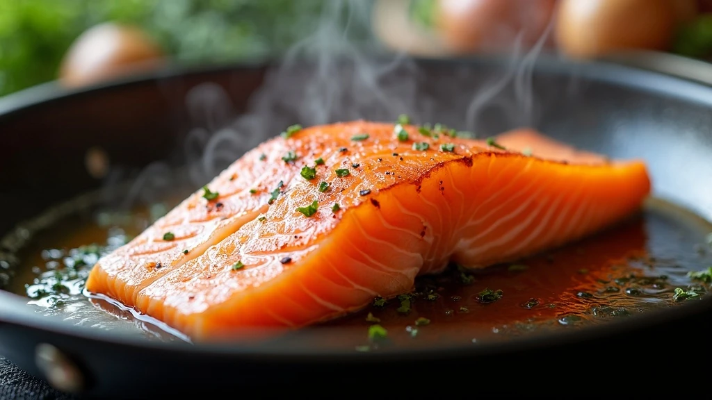 Ropogós lazac serpenyőben