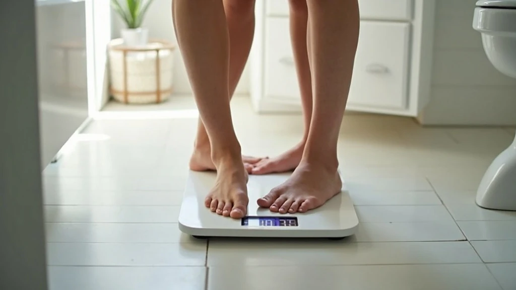 Fogyókúrázó pár a mérlegen