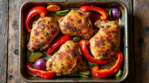 Ropogós csirke zöldségágyon