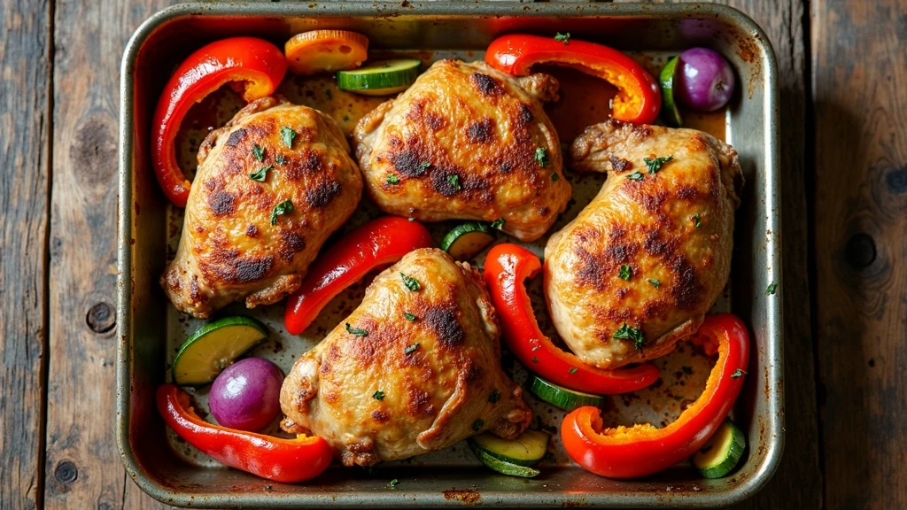 Ropogós csirke zöldségágyon