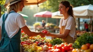 Színes piac, helyi zöldségek