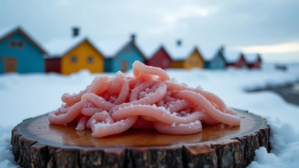 Erjesztett cápa arktiszi háttérben