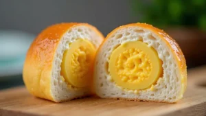 Krémes tojásos szendvics közelről