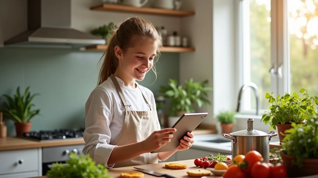 Kezdő szakács receptet olvas