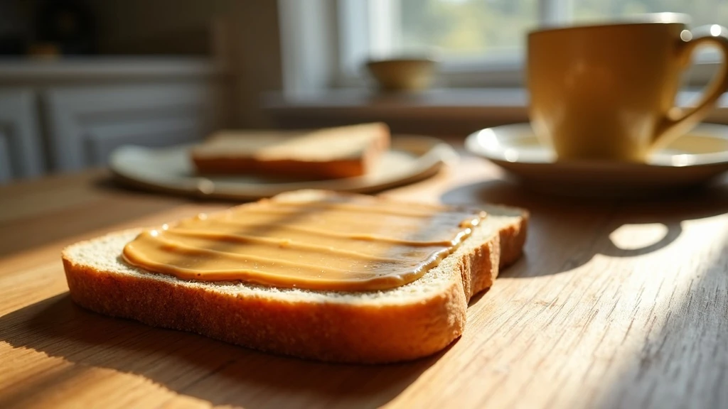 Teljes kiőrlésű kenyér mogyoróvaj egészséges tálon