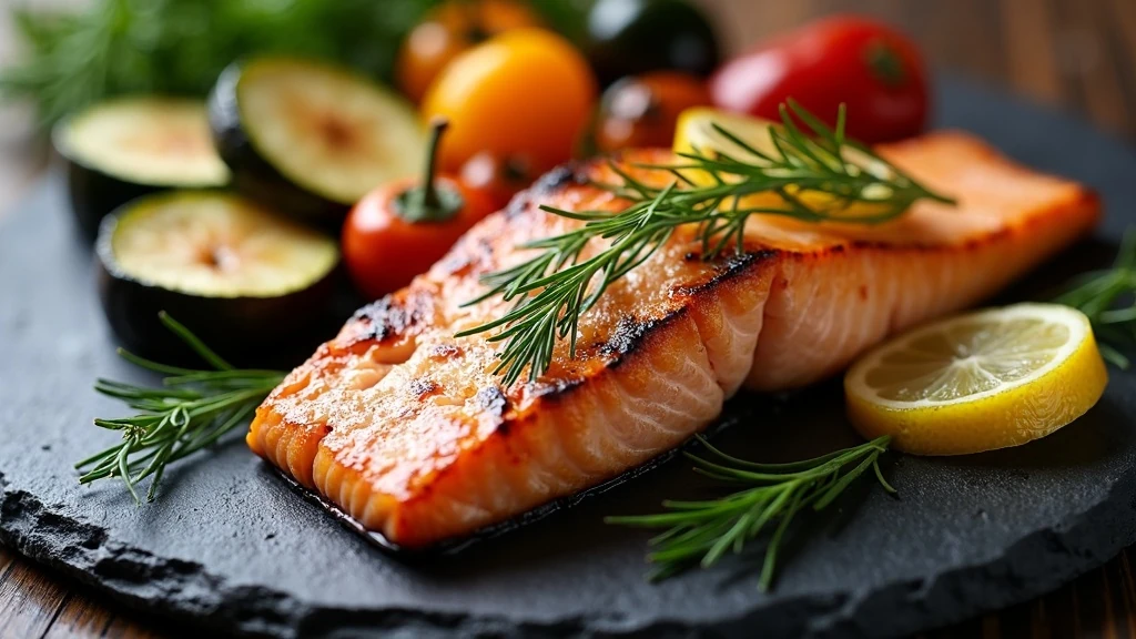 Lazac sült zöldségekkel