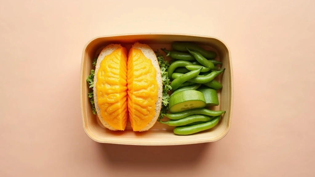 Színes bento doboz felülnézet