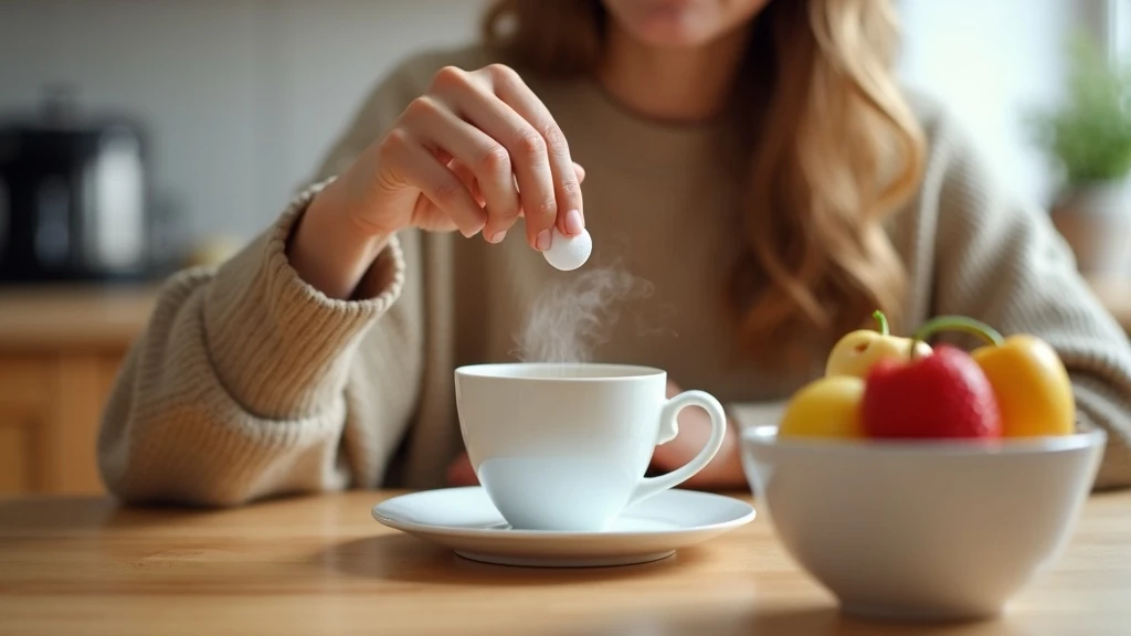 Édesítő tabletta reggeli kávéban