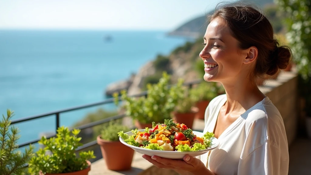 Mediterrán ebéd napsütésben